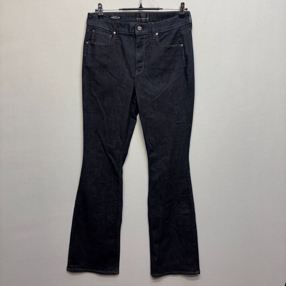 NWT White House Black Market Size 8R High Rise Skinny Flare Sculpt Jeans D106 14